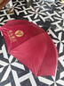 包郵雙人款碰擊布晴雨兩用傘全自動長柄商務(wù)雨傘廣告?zhèn)愣ㄖ芁OGO 棗紅色（彎柄） 8骨 曬單實拍圖