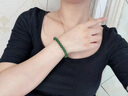 京鑒新疆和田玉碧玉手串手鏈女菠菜綠和田玉手串散珠串珠子玉石附證書(shū) 【高冰無(wú)黑點(diǎn)碧玉】約8mm菠菜綠 曬單實(shí)拍圖