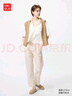 優(yōu)衣庫女裝羅紋POLO領(lǐng)針織開衫/短袖空調(diào)衫通勤479968 32 深米色 M /160/84A 曬單實拍圖