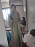 漢服中國風(fēng)直裾全套女古裝衣服古風(fēng)舞蹈改良裙子魏晉風(fēng)大袖衫套裝 綠色大袖衫 S 曬單實拍圖