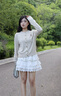 Teenie Weenie小熊女裝毛針織衫2025秋季新款柔軟舒適氣質(zhì)優(yōu)雅開(kāi)衫 燕麥色 M 曬單實(shí)拍圖