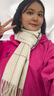 啄木鳥（TUCANO）100%純羊毛圍巾女冬季格子百搭披肩韓版女式圍巾厚保暖圍脖送女友 曬單實拍圖