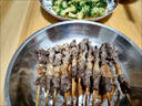 牛羊肉串組合100串空氣炸鍋短簽小串戶外燒烤食材家庭炸串 短簽牛肉串130g/10串*2 曬單實(shí)拍圖