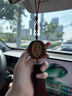 木菩印象出入平安觀(guān)音汽車(chē)掛件桃木無(wú)事牌真朱砂珠車(chē)內吊飾車(chē)載掛飾裝飾品 觀(guān)音·朱砂珠·咖色穗 【背面刻出入平安】 曬單實(shí)拍圖