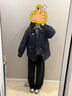 茵曼2025秋冬女裝新款假兩件襯衫式牛仔羽絨服復古寬松輕薄外套 寶藍色 M 曬單實(shí)拍圖