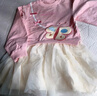 JELLYBABY女童連衣裙小兒童蝴蝶衛衣紗裙潮寶寶裙子2025春款新品 杏色 130 曬單實(shí)拍圖