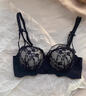 眺德高小胸聚攏內衣 日系純欲風(fēng)性感蕾絲內衣女無(wú)鋼圈法式文胸罩 黑色【性感純欲】 M 【34/75AB】 曬單實(shí)拍圖