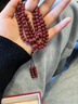 艾笙記原礦晶體紅朱砂手串男女108顆多圈佛珠手鏈本命年護身符生日禮物 108顆6mm晶體砂宮廷御用級 曬單實(shí)拍圖
