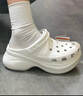 卡駱馳crocs七夕禮物檀健次同款復(fù)古洞洞鞋女鞋厚底老爹鞋小鯨魚洞洞鞋206302 白色-100(含智必星) 36 /37(230mm) 曬單實(shí)拍圖