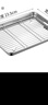 美家廚幫 304不銹鋼方盤(pán) 家用托盤(pán)烤箱烤盤(pán)帶濾網(wǎng)烤魚(yú)瀝油盤(pán)瀝水盤(pán)接水盤(pán) 23.5*17.5*2.5（304鋼-1盤(pán)+1瀝網(wǎng) 曬單實(shí)拍圖