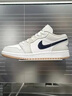 耐克（NIKE）Jordan官方耐克喬丹男童AJ1板鞋大童運動(dòng)童鞋夏季低幫氣墊553560 146白/深藏青/淺灰/橡皮中褐 36 曬單實(shí)拍圖
