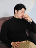 男士毛衣冬季加絨加厚半高領(lǐng)毛衣男套頭針織衫男士打底衫衣服男裝 369高領(lǐng)毛衣-黑色 M -建議【90-110斤】左右 曬單實(shí)拍圖