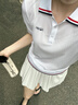 HONMA【專業(yè)高爾夫】2025夏季女士短袖Polo衫親膚輕盈運動百搭翻領(lǐng) 亮白 M 曬單實拍圖