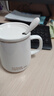 星彬果喝水杯子陶瓷杯帶蓋帶勺子女生夏家用茶杯辦公室有蓋馬克杯咖啡杯 大肚杯-白色+陶瓷蓋+勺 1個(gè) 400ml 曬單實(shí)拍圖