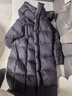 美力城長(cháng)款羽絨服女裝新款90%鵝絨過(guò)膝外套時(shí)尚連帽城市戶(hù)外休閑運動(dòng)風(fēng) 黑色 M 曬單實(shí)拍圖