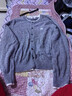 森馬（Semir）針織開(kāi)衫女短款假兩件圓領(lǐng)顯瘦2025冬刺繡含羊毛毛衫109725106001 曬單實(shí)拍圖