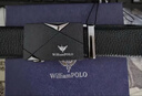 WILLIAMPOLO英皇保羅男士皮帶自動(dòng)扣休閑腰帶頭層牛皮褲帶槍色情人節生日禮物 曬單實(shí)拍圖