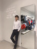 真維斯2025新款秋季直線褲男士垂懸寬闊時尚黑色西裝休閑褲子男 黑色 XL 曬單實拍圖