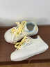 回力蝴蝶厚底大頭鞋女學(xué)生百搭爆款配裙子面包鞋冬季休閑小白鞋女 米黃 38 曬單實(shí)拍圖
