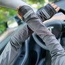 凱羅盾冰袖男女夏季寬松袖套冰絲涼感防曬手套護(hù)臂套袖開車釣魚騎行護(hù)袖 一雙-深灰 曬單實(shí)拍圖