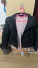 坦博爾泡芙連帽羽絨服女短款韓版面包服小個(gè)子秋冬外套TBF530360D 黑色 S (160) 曬單實(shí)拍圖