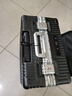 Walker Shop輕奢品牌登機箱鋁框拉桿箱小型輕便商務(wù)旅行箱前置開(kāi)口行李箱子 深灰色 18英寸 【橫版登機箱】 曬單實(shí)拍圖