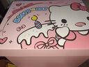 禮美達(dá)七夕女生hellokitty禮物盒生日禮盒空盒子禮品包裝盒大號(hào)紙箱高級(jí) 粉色拉菲草 kitty1號(hào)35*26*26（適合裝零食） 曬單實(shí)拍圖