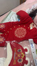 迪士尼新生嬰兒紅色過(guò)年喜慶衣服秋冬款連體衣冬季新款冬裝滿(mǎn)月宴拜年服 厚棉偏襟連體衣包腳+帽子 66cm (S) 10-16斤左右 曬單實(shí)拍圖