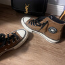 匡威（Converse）官方 1970S男女高幫復古翻毛皮運動(dòng)鞋棕色169337C 169337C/褐色 36 曬單實(shí)拍圖