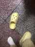 樸西奶酪踩屎感洞洞鞋女夏季厚底涼鞋沙灘包頭拖鞋外穿奶酪黃35-36 曬單實(shí)拍圖