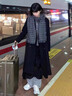 春乏2025春秋加厚毛呢外套女長款過膝學(xué)院赫本高個子西裝呢子大衣女 黑色加棉 加厚 S 建議105斤以下 曬單實拍圖