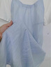 婧麒（JOYNCLEON）孕婦連衣裙夏季新款法式溫柔風(fēng)小清新裙子胖mm顯瘦遮肚子裙子 藍色裙子Jly158506 L 曬單實(shí)拍圖