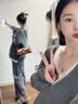 革曼孕婦裝秋季套裝2025大碼時(shí)尚外穿高級感孕婦上衣褲子春秋款兩件套 灰色套裝 L(建議115-130斤) 曬單實(shí)拍圖