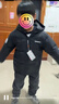 雅鹿童裝兒童羽絨服男女中長(cháng)款中大童加厚防風(fēng)保暖新款冬裝外套 黑色(臂章） 140 cm 曬單實(shí)拍圖