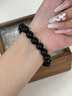 中國黃金（CHINA GOLD）天然黑曜石手串男轉運珠水晶手鏈生日禮物送男友老公結婚紀念實(shí)用 京速達-時(shí)來(lái)運轉黑曜石手串12n 曬單實(shí)拍圖