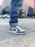 JordanAir1HighOG皮革潮流舒適高幫復古籃球鞋男女同款白藍 白藍 40.5 曬單實(shí)拍圖