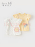 戴維貝拉（DAVE＆BELLA）兒童t恤半袖純棉嬰幼兒衣服短袖女童上衣打底衫夏季新款童裝 愛(ài)心印花【現貨】 100 cm（建議身高90-100cm） 曬單實(shí)拍圖
