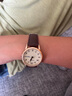 聚利時(shí)（Julius）手表女復古雙日歷氣質(zhì)百搭青春石英學(xué)生考試手表咖啡色JA-1472E 曬單實(shí)拍圖