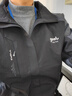 JEEP SPIRIT吉普夾克男秋冬季沖鋒外套男女防風(fēng)上衣男 黑/深灰 XL 曬單實(shí)拍圖
