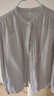 無印良品（MUJI） 女式 棉紗 長袖罩衫 女士襯衫襯衣內(nèi)搭女裝25年秋季BC2O7A5A 淺灰色條紋 M （160/84A） 曬單實拍圖