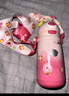 babycare草莓兒童保溫杯嬰幼兒寶寶水杯吸管杯學(xué)飲杯外出水壺兒童水杯 贈直通吸嘴-背帶款引力洋紅 450ml 曬單實(shí)拍圖