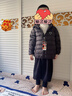 迪士尼（Disney）男女童輕薄連帽羽絨外套90絨校服神器內搭兒童羽絨服 黑   120    曬單實(shí)拍圖