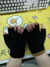 察今戶(hù)外騎車(chē)手套女冬學(xué)生寫(xiě)字半指翻蓋可愛(ài)韓版保暖針織毛線(xiàn)露指觸屏 淺灰 曬單實(shí)拍圖