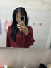 羅蒙（ROMON）襯衫女2024秋季新款安格拉紅棉麻燈籠袖上衣超好看顯瘦v領(lǐng)襯衣女 圖片色上衣 L 曬單實(shí)拍圖