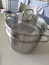 雙立人（ZWILLING）蒸鍋燃氣灶不銹鋼湯鍋蒸籠蒸魚(yú)鍋NovaPlus套裝24cm雙層蒸煮兩用鍋 曬單實(shí)拍圖