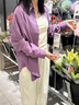 花花公子（PLAYBOY）法式藍色襯衫女早秋季2025新款韓系寬松休閑襯衣長袖氣質(zhì)上衣 【紫色】【多巴胺穿搭/洋氣/氣質(zhì) XL 60/65kg 【冷淡系獨特別致上 曬單實拍圖