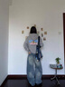 牧唯美式復古水洗藍牛仔褲男士2025春秋新潮牌百搭休閑寬松闊腿長(cháng)褲子 藍色 XL [建議125-140斤] 曬單實(shí)拍圖