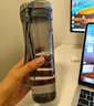 特百惠（Tupperware）晶彩MAX塑料杯600ml 男女士學(xué)生夏季運動(dòng)水杯子戶(hù)外大容量 酷炫黑 曬單實(shí)拍圖