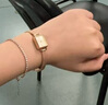丹尼爾惠靈頓（DanielWellington）dw星光網(wǎng)球手鏈+香檳復(fù)古小方糖手表套裝 生日禮物送女友 曬單實(shí)拍圖