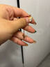 周大生18K金手鏈玫瑰金鉆石葫蘆紅繩手鏈送女友七夕禮物 約0.9g 曬單實(shí)拍圖
